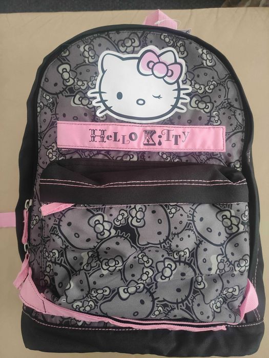 Mochila Hello Kitty preto e rosa, nova