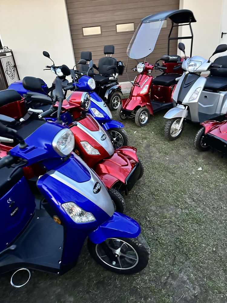 Skuter elektryczny inwalidzki dla seniora, trójkołowy, czterokołowy