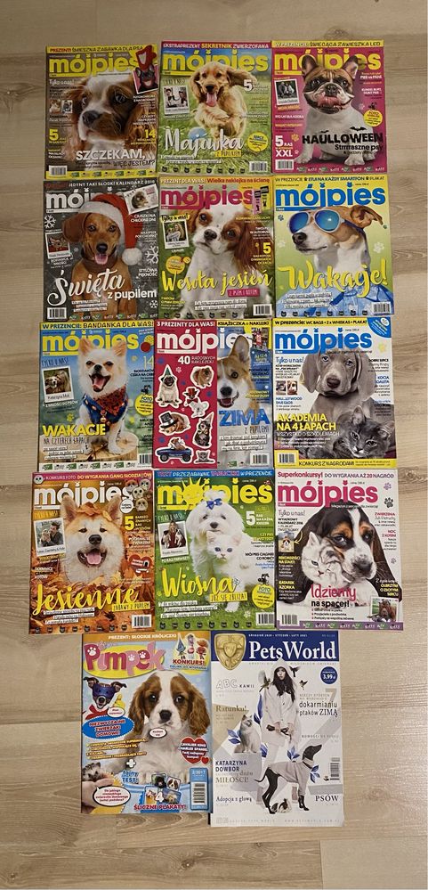 gazetki mój pies z plakatem, 50 ras psów + pimek i pets world
