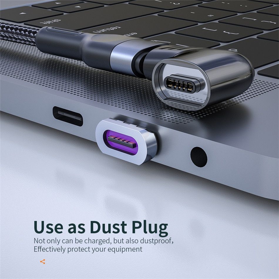 Usb type c magnetic 100w магнітний адаптер зарядки кабеля передача