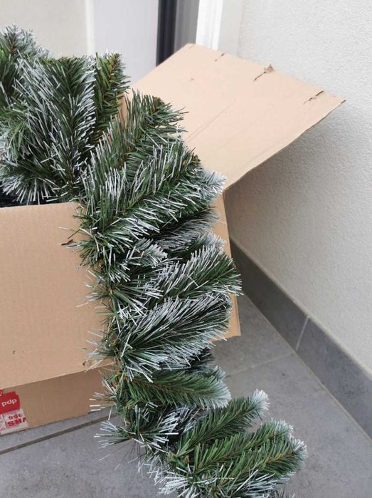 Mocna XXL 260CM Girlanda Choinkowa Sztuczna Świąteczna Zielona Stołowa