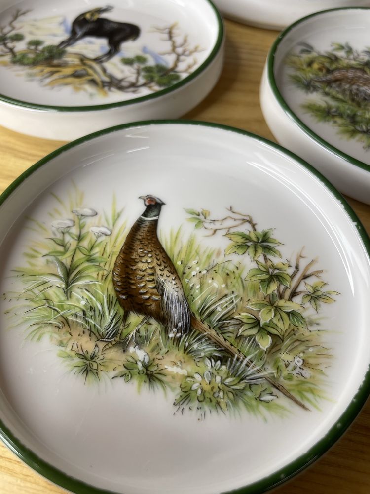 Komplet podstawek pod kubek porcelana myślistwo jeleń łoś A486