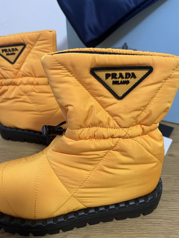 Buty damskie Prada puffer pillow orange zima