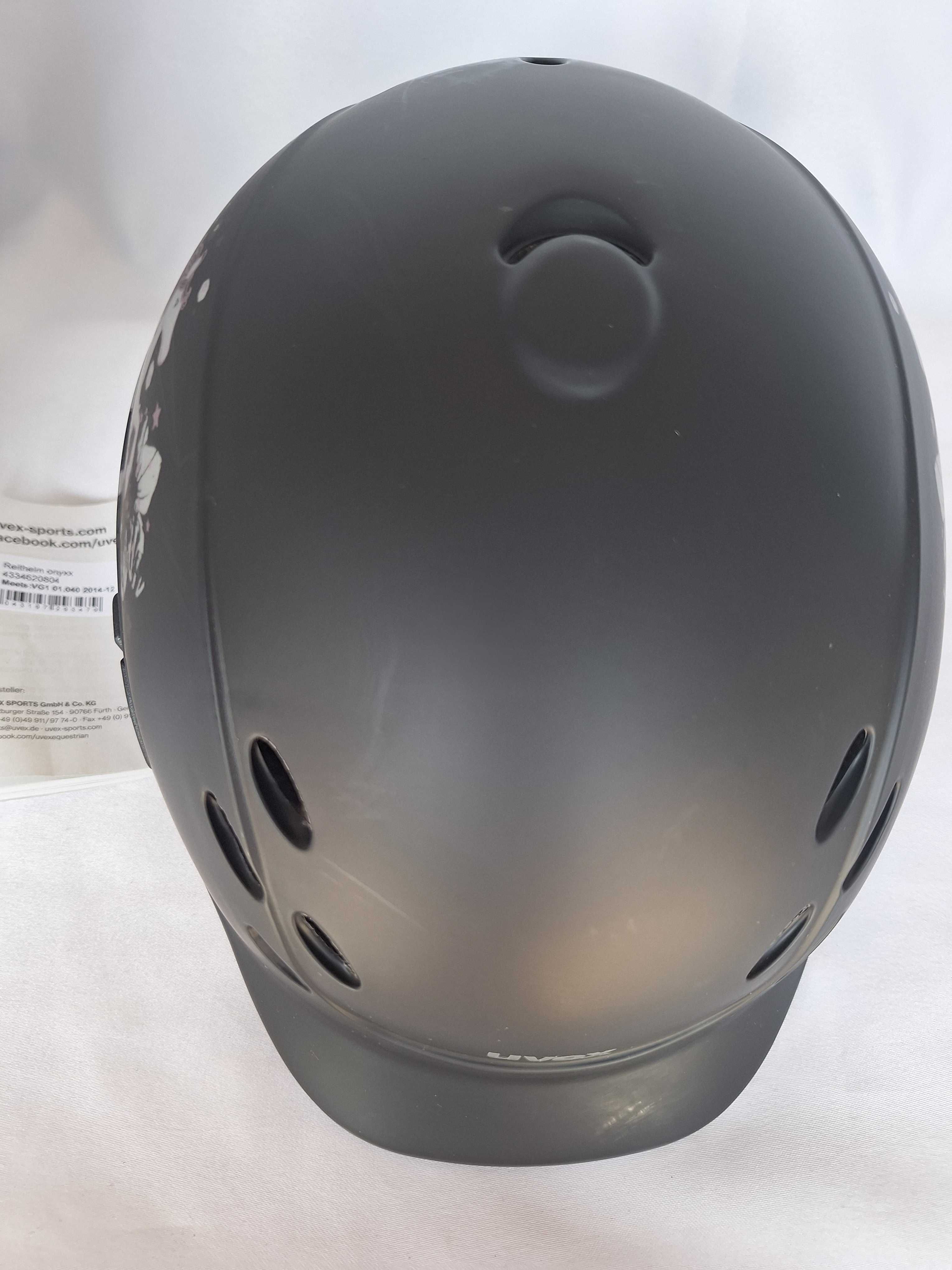 Kask jeździecki toczek Uvex Reithelm Onyxx Pony Black 3XS-XS 49-54cm