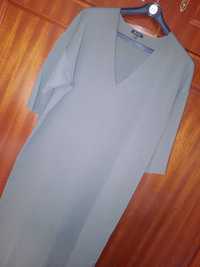 Vestido verde comprido Massimo Dutti