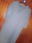 Vestido verde comprido Massimo Dutti