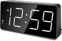 Zegar budzik cyfrowy LED ze stacją ładującą Eachui czarny