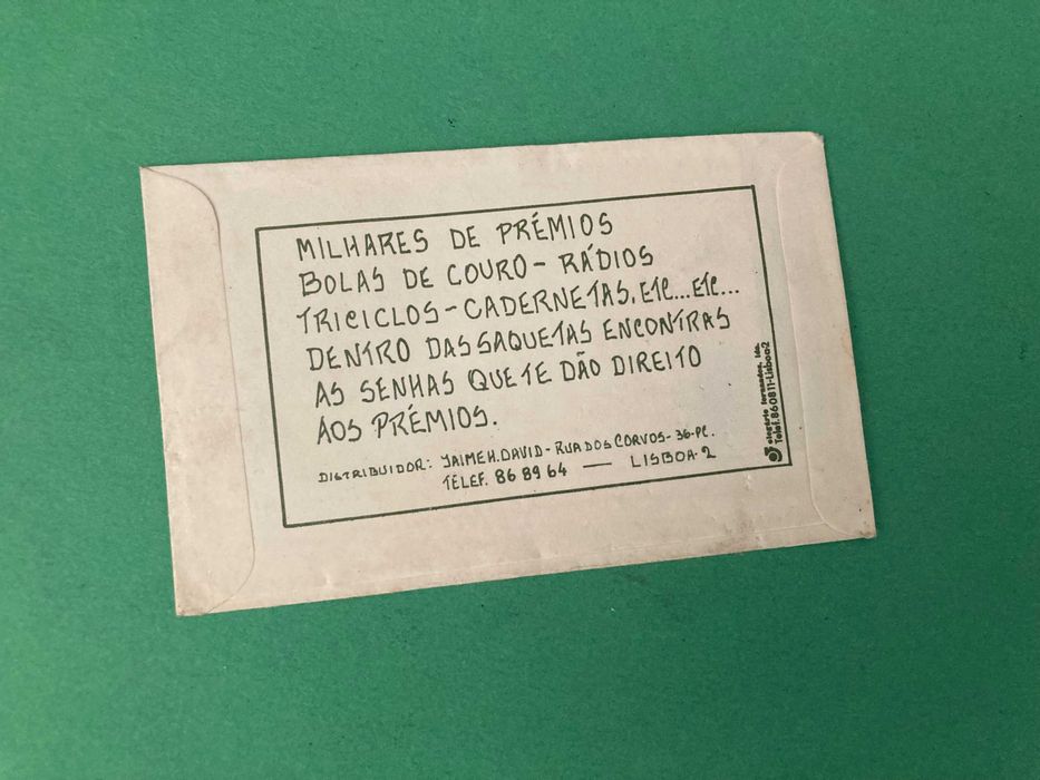 Carteira / Saqueta de Cromo Futebol Colecção Grande Golo 77/78