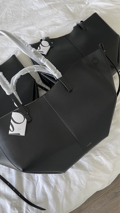 Сумка polene cyme black camel