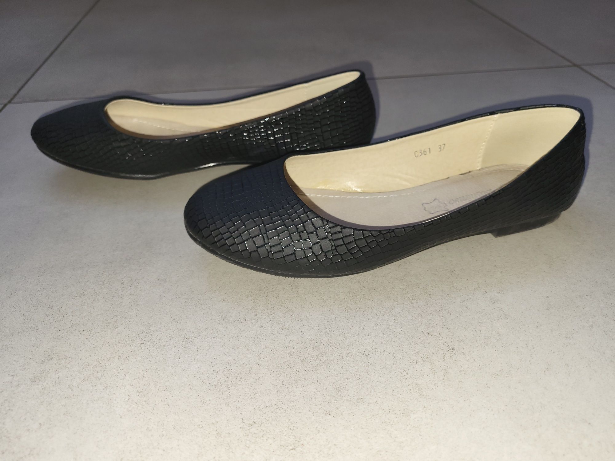 Buty baletki czarne roz 37