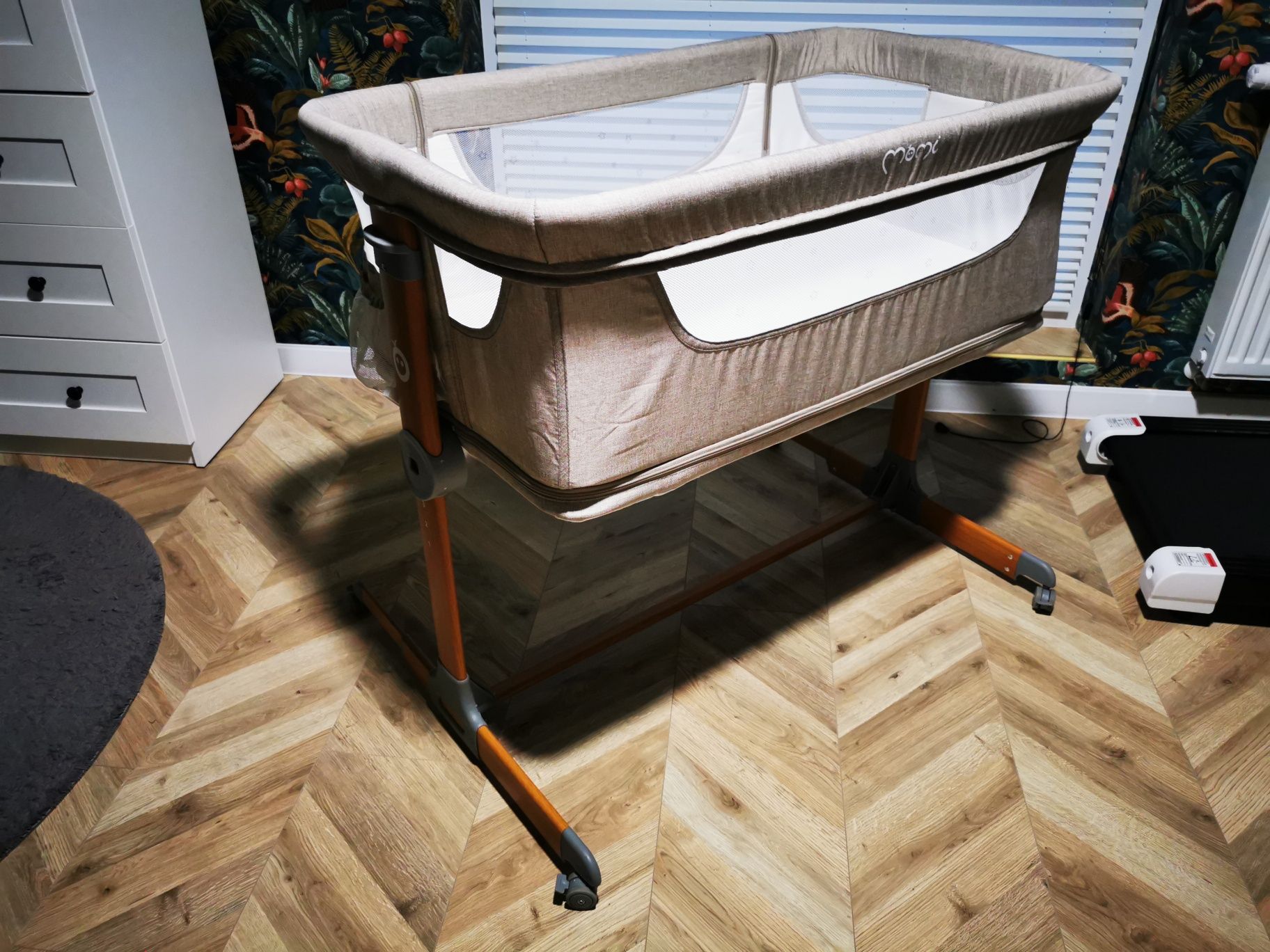 MoMi SMART BED łóżeczko dostawne 4w1 BEŻOWE