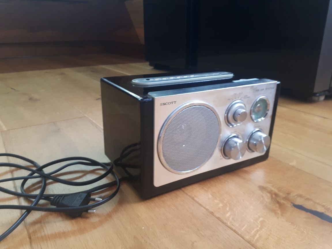Radio stołowe retro SCOTT FM AM Wooden RX19