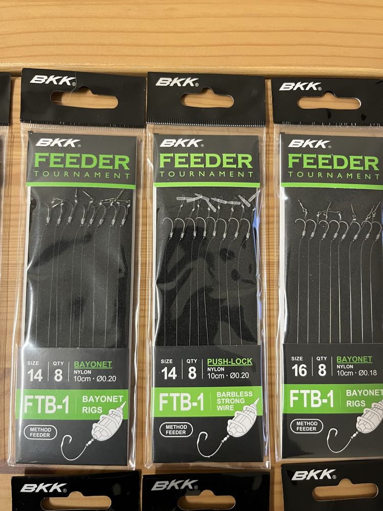 Przypony bezzadziorowe BKK hak 16, 14, 12 - method feeder, bomb, wagl