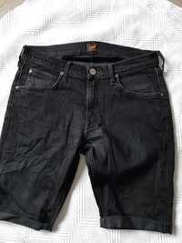 Krótkie Spodenki Lee w30o L32  jeansowe elastan czarne męskie