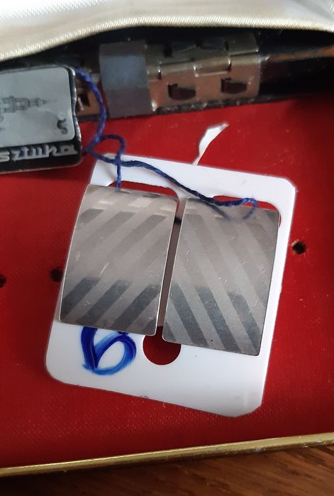 Rytosztuka-srebrne klipsy - PRL