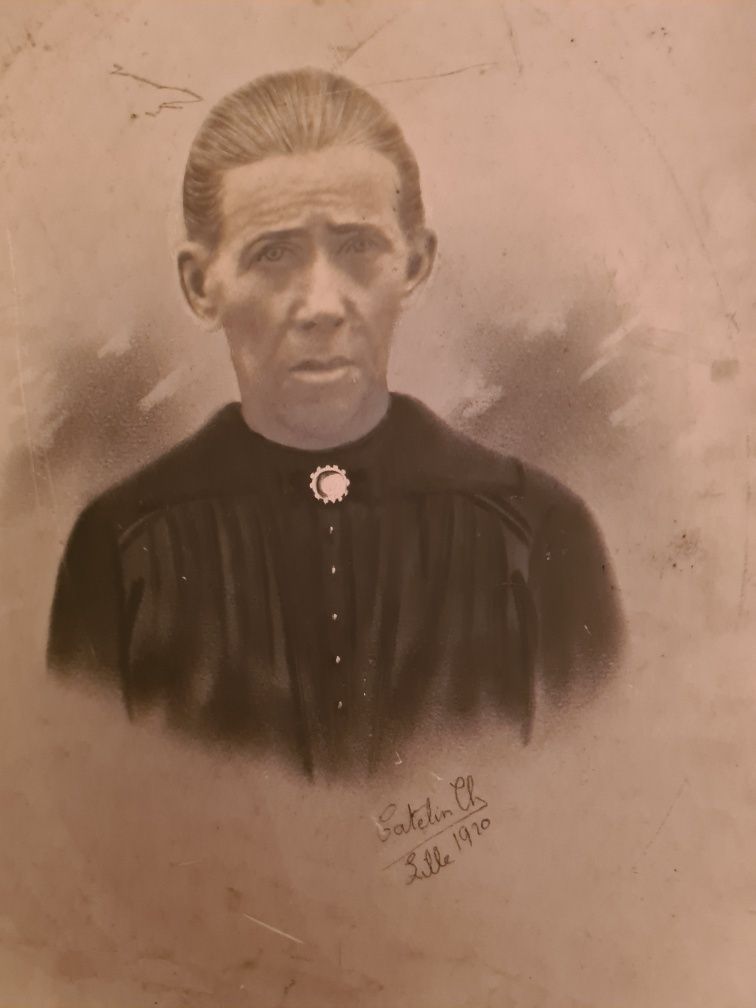 Fotografia antiga pintada 1920 Lille