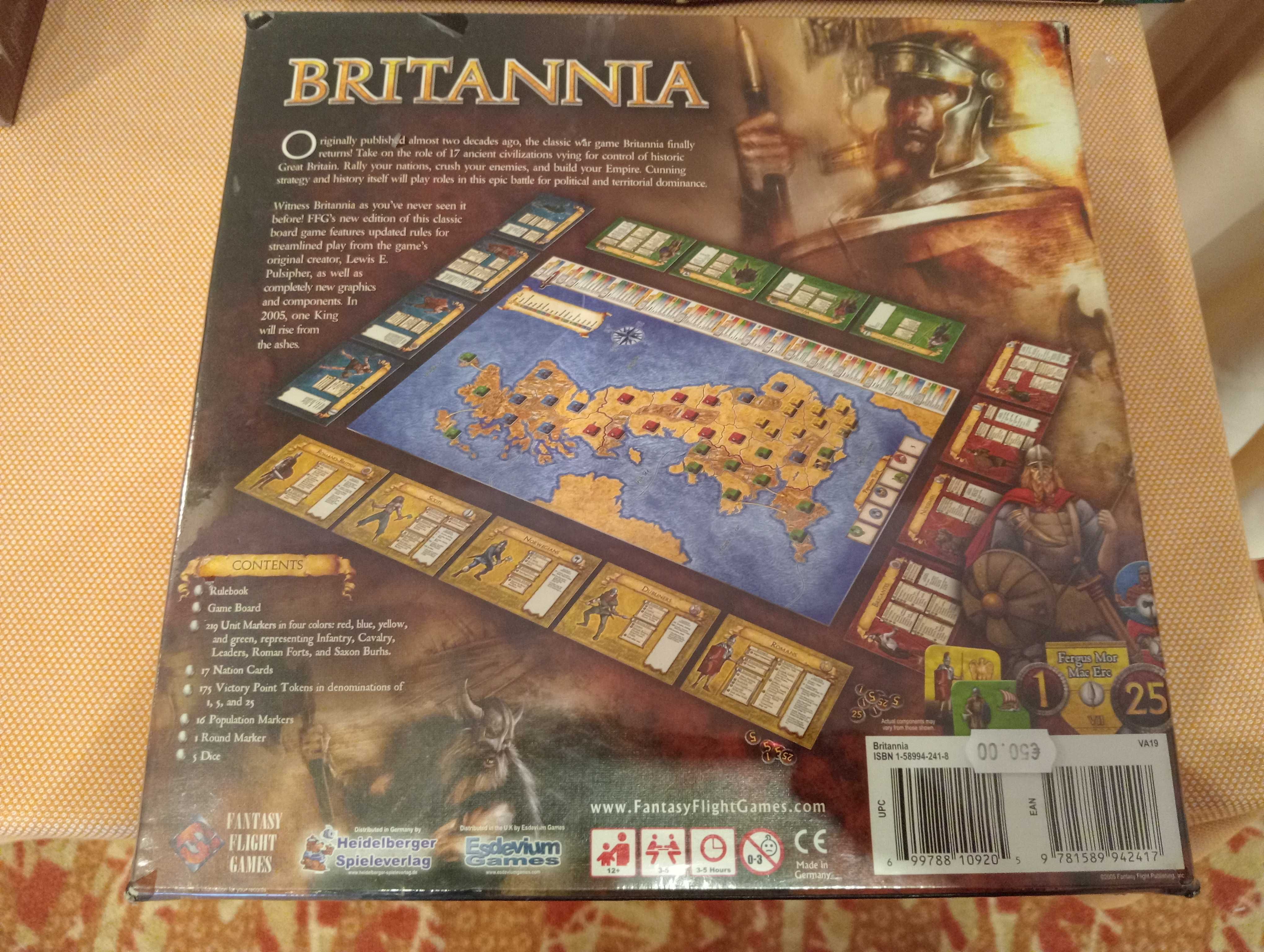 2 jogos de tabuleiro, BRITANNIA, VAMPIRE