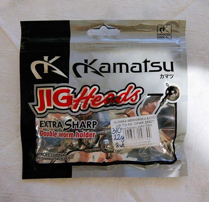 Główki jigowe Kamatsu Extra Sharp 3/0 - 22g / 3 szt
