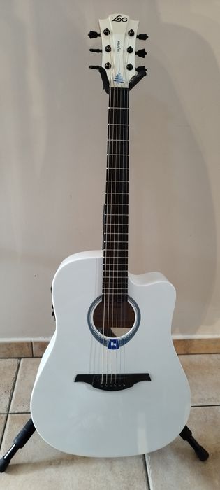 Lag GLH THV PLEXI-WHT Smart Guitar Tramontane Hyvibe Special Edition