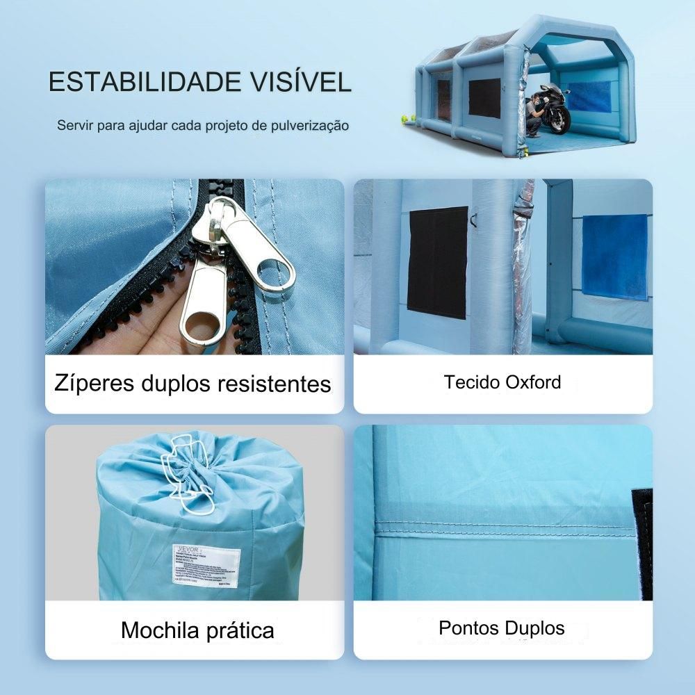 Cabine de Pintura Inflável - 5,8x3,1x2,3m