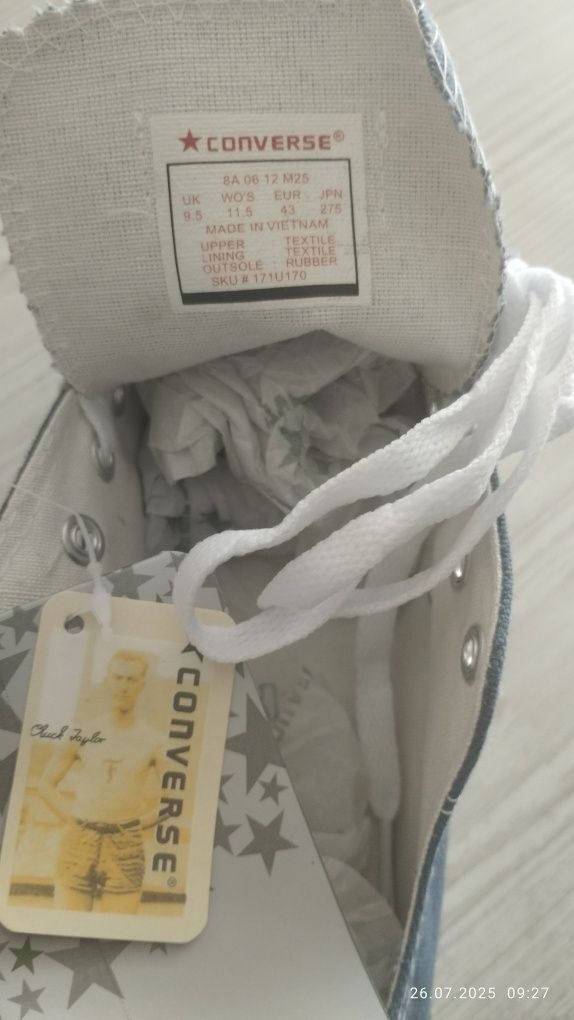 Кеды мужские Converse р 43.новые.