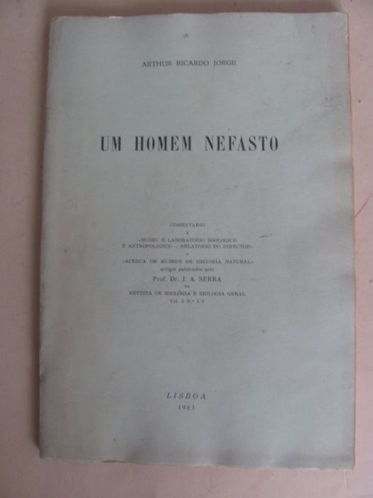 Um Homem Nefasto de Arthur Ricardo Jorge