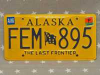 Tablica rejestracyjna amerykańska USA z Alaski alaska