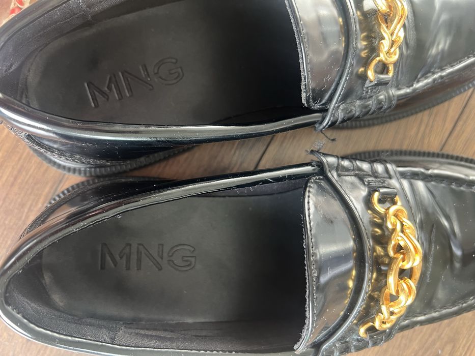 Mokasyny Mango czarne