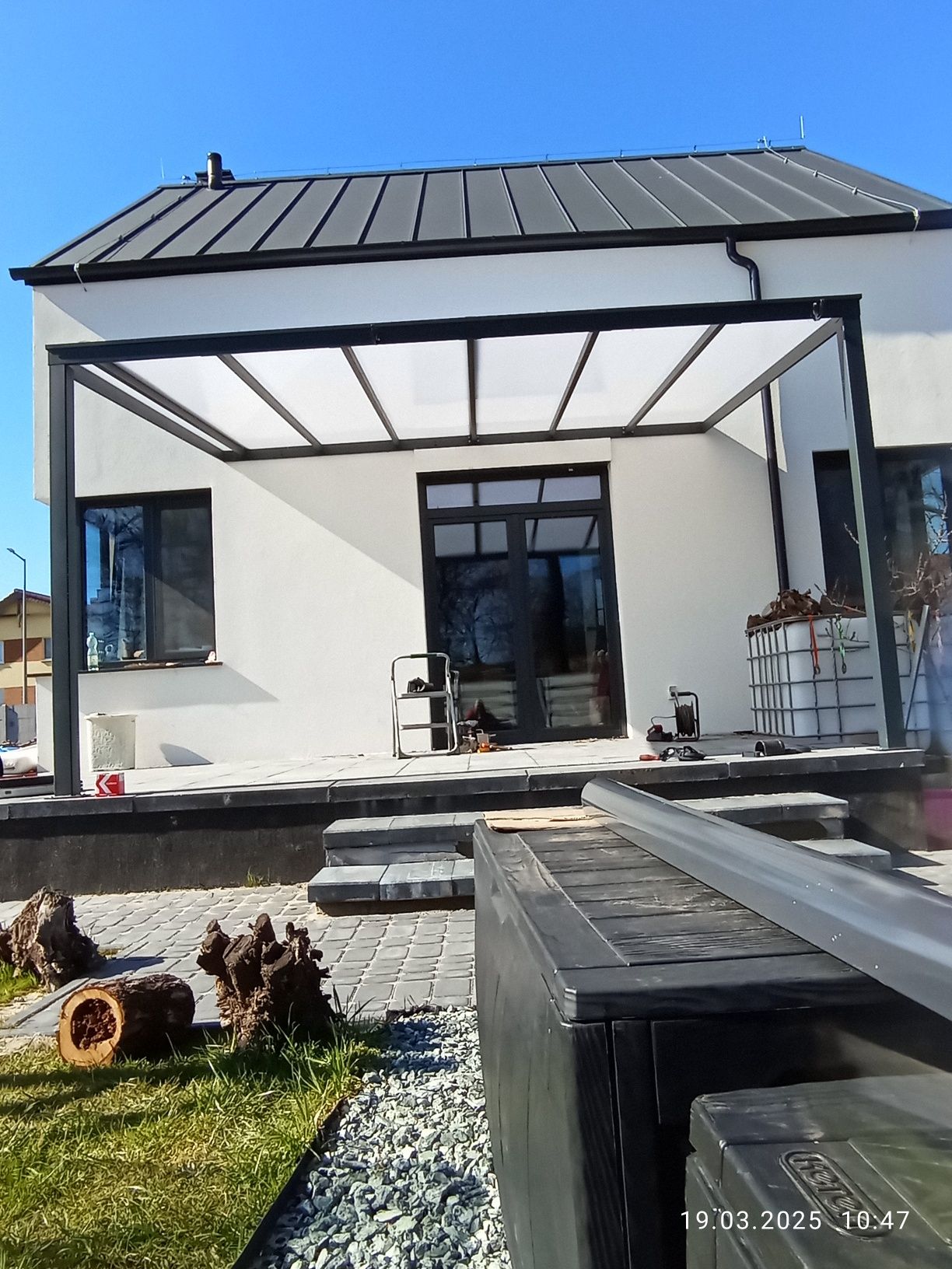 Taras, antresola, zadaszenie, pergola, wiata