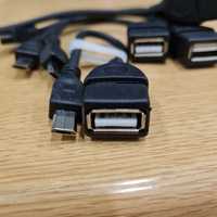 Адаптер (перехідник) з micro USB (вилка, тато) на USB-A (гніздо, мама)