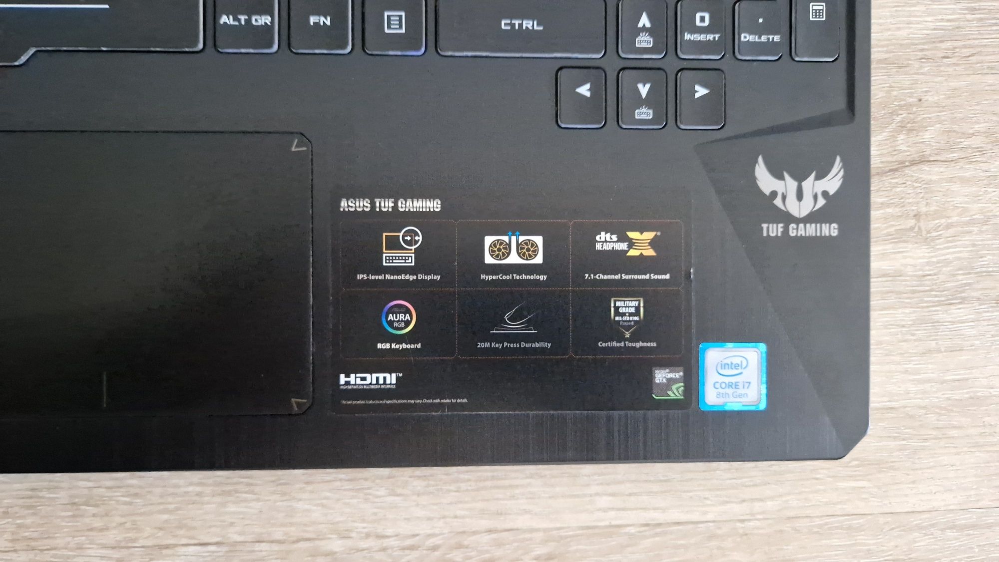 Portátil ASUS TUF FX505GE i7-8750H