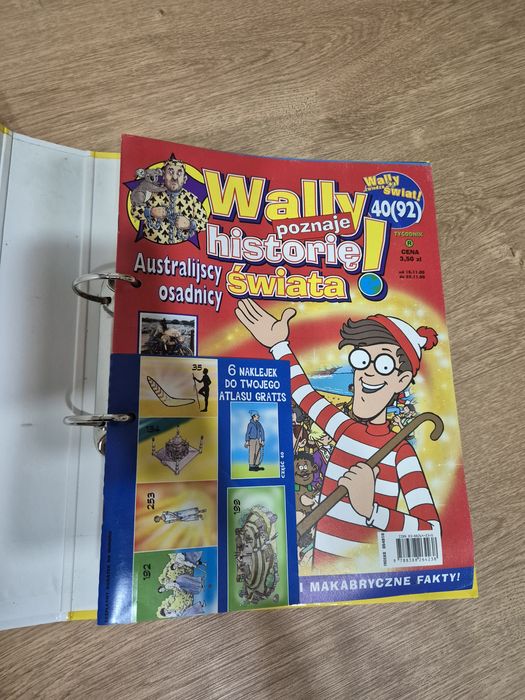 Wally poznaje historię świata cała seria z naklejkami lata 90-te