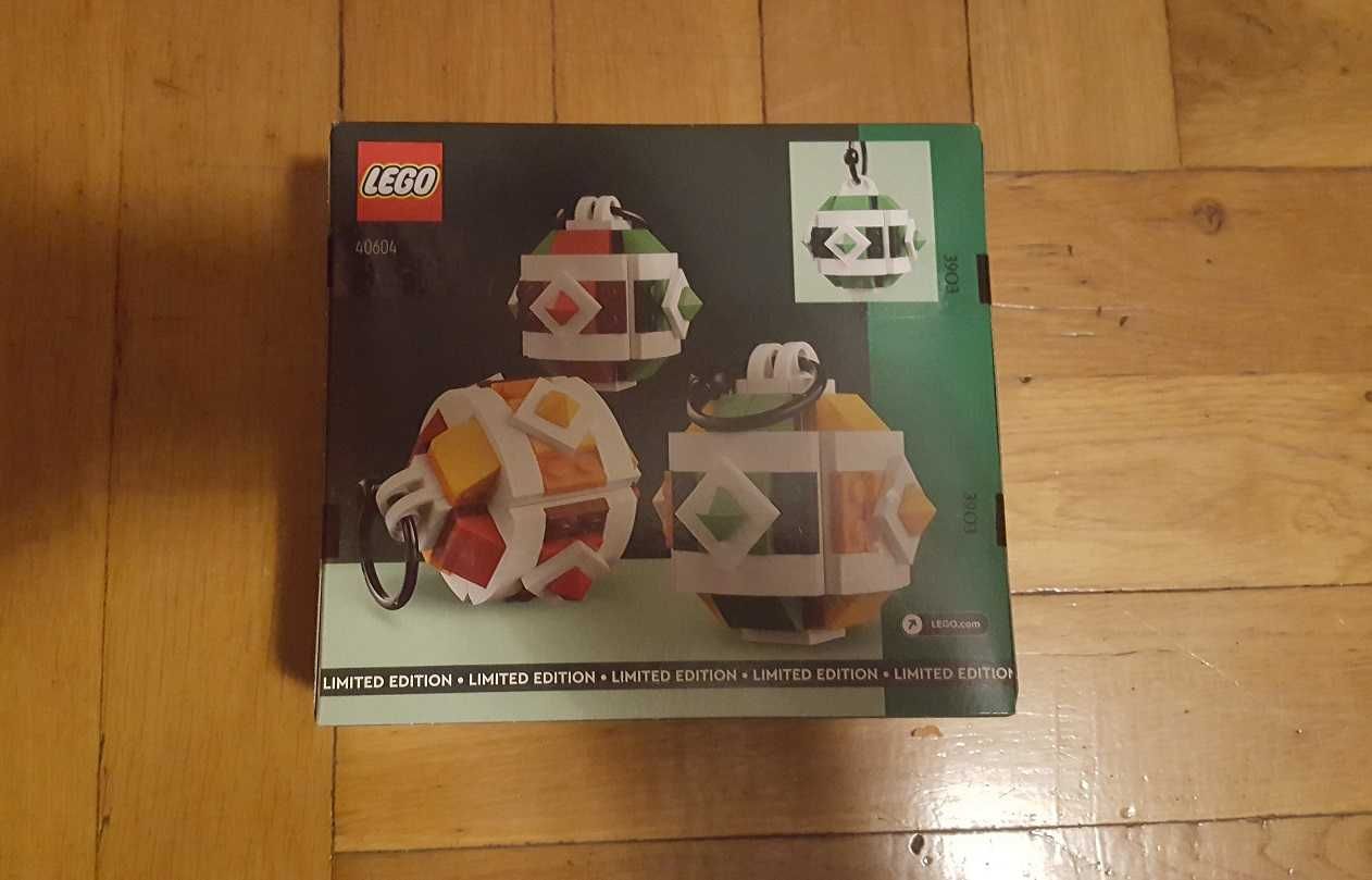 LEGO 40603 Zimowy kulig Sanie + 40604 Zestaw świątecznych ozdób Bombki