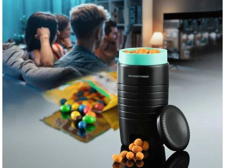 Dozownik pojemnik na przekąski Gourmetmaxx do popcornu orzeszków