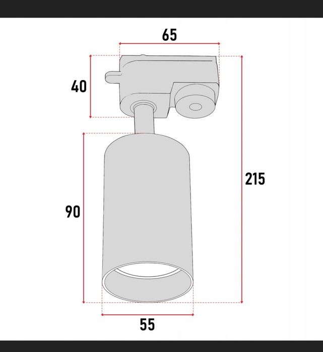 Reflektor szynowy szynoprzewód LED lampa szynowa spot na żarówkę GU10