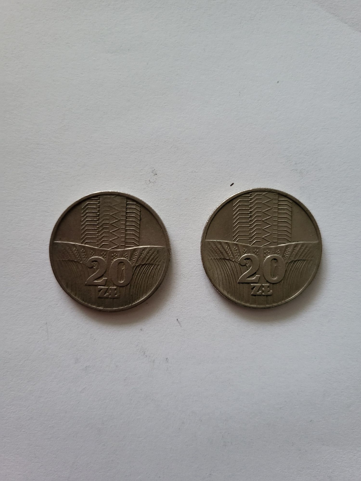 Moneta 20 zł z 1973 r i 1974r