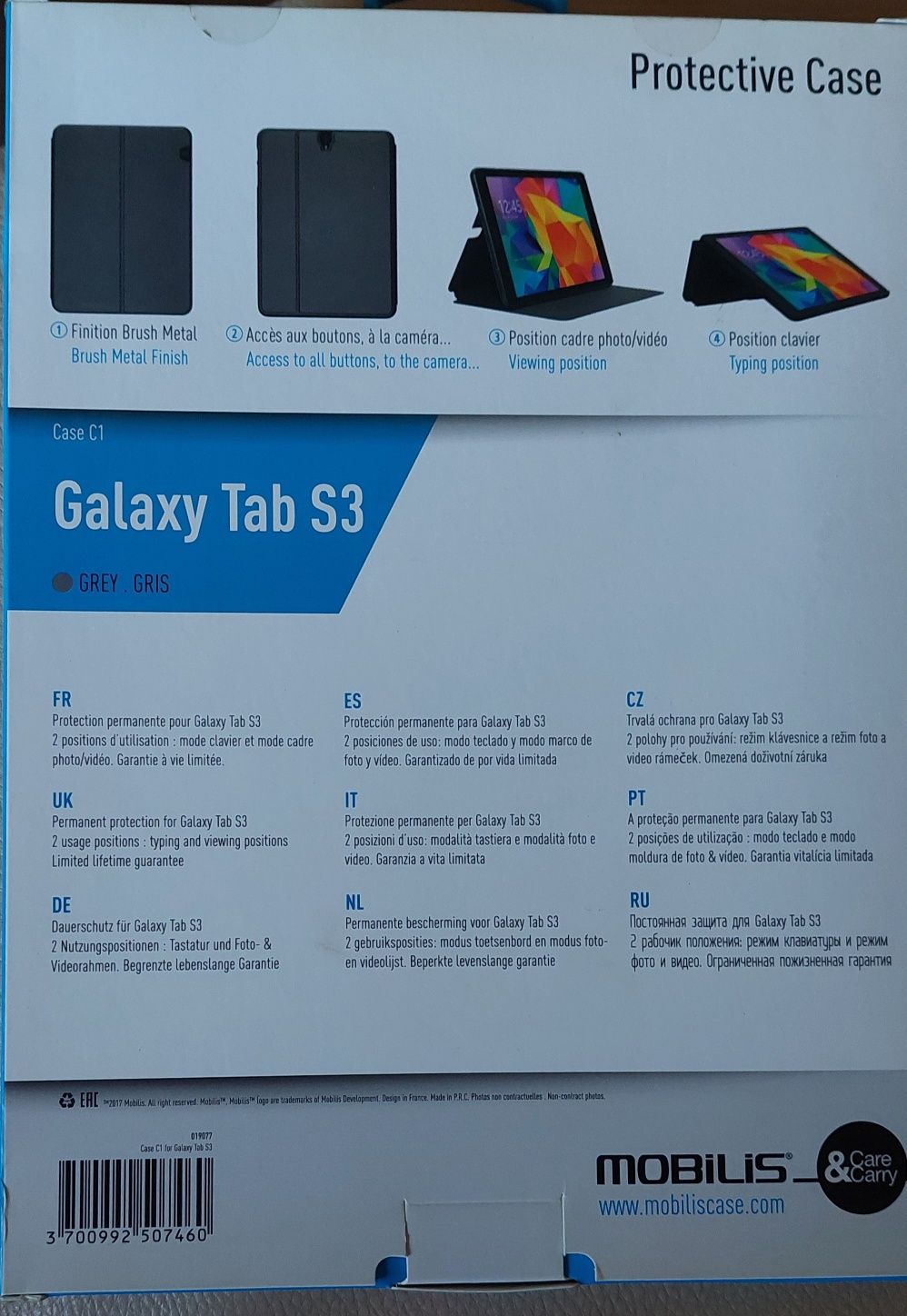 Capa protetora Galaxy Tab S3