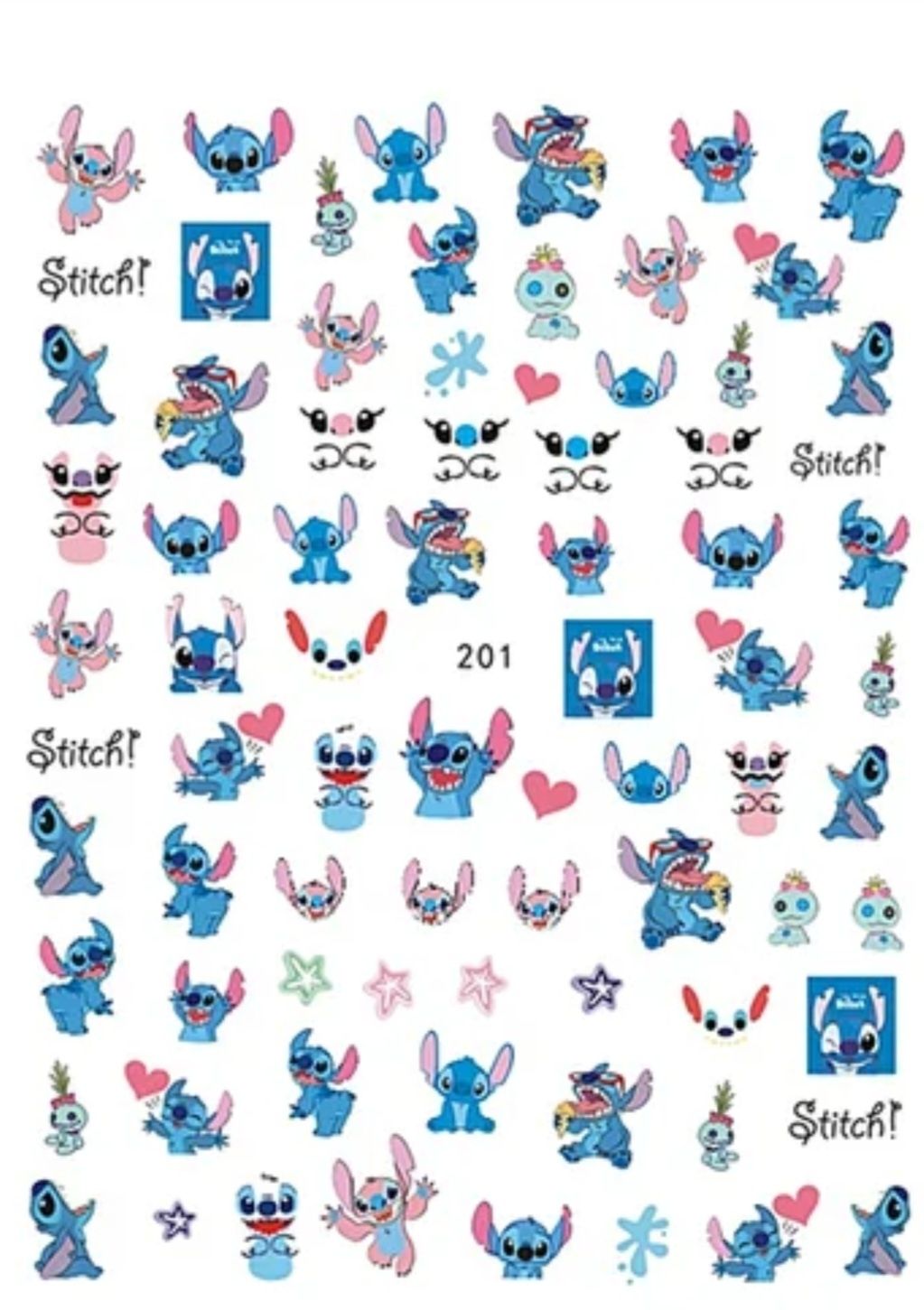 Naklejki na paznokcie stitch