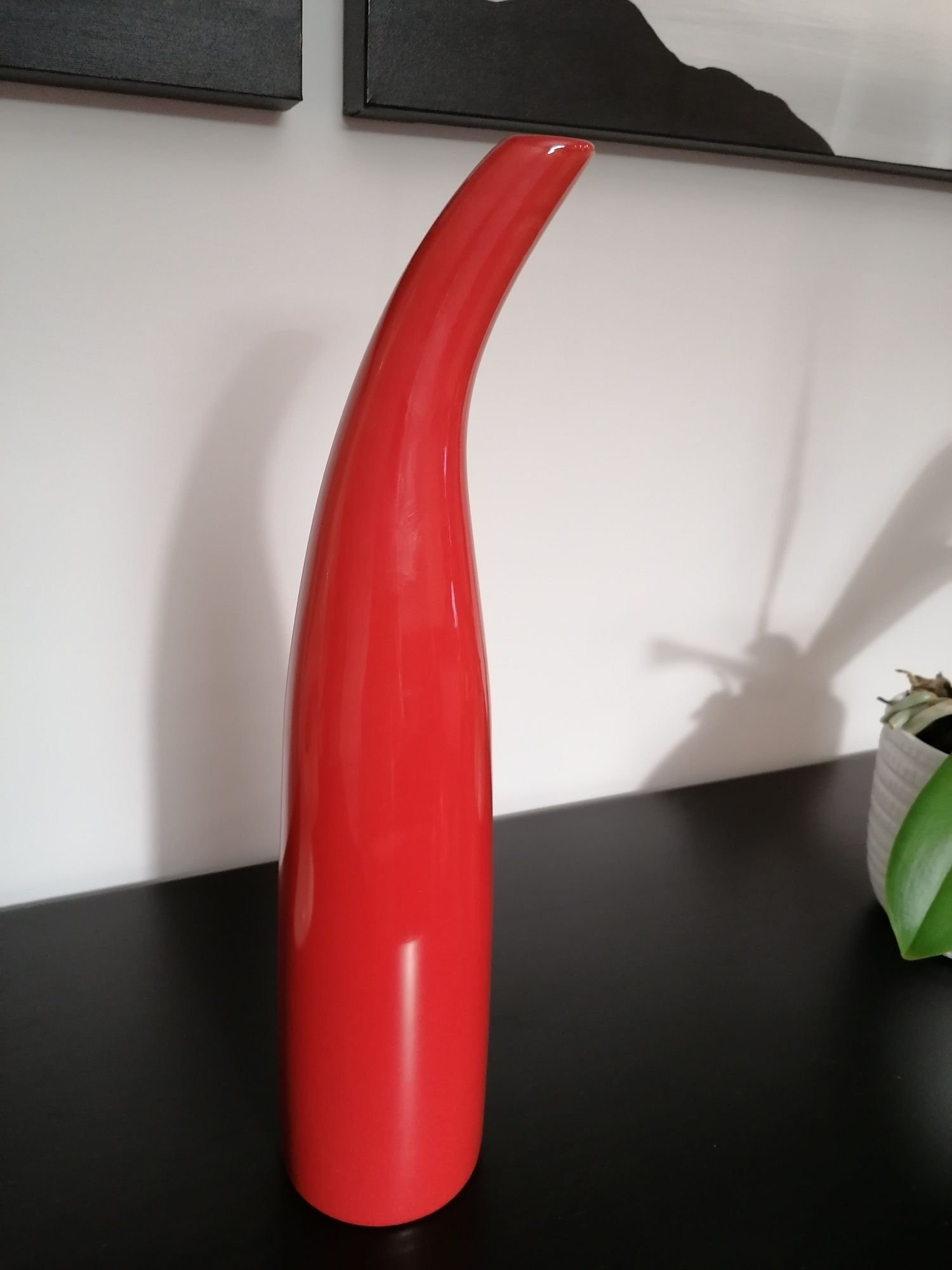 Peça decorativa em vermelho 40cm impecável