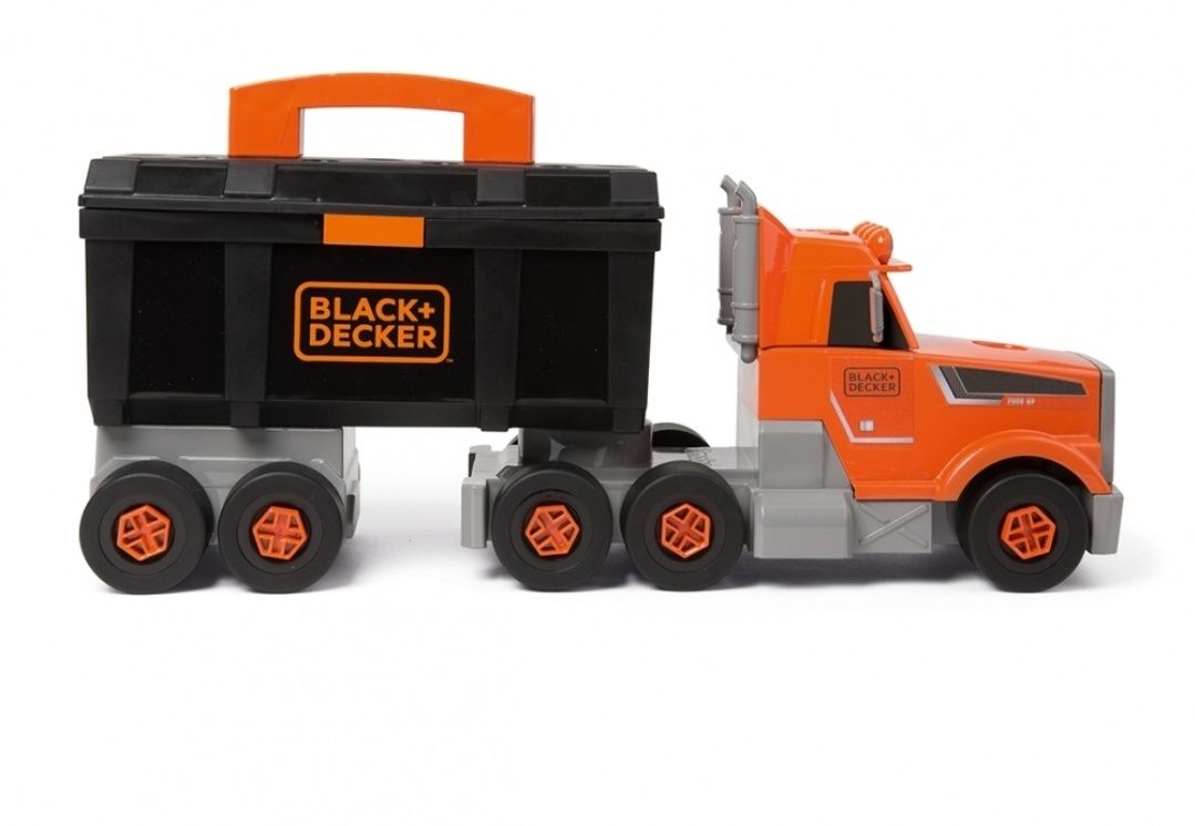 Smoby Ciężarówka z Dźwigiem 3w1 Black+Decker Dla Dzieci Narzędzia 60el