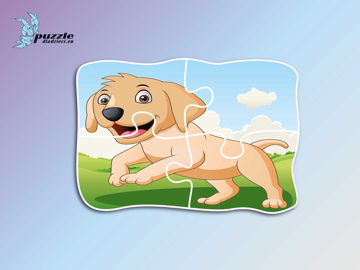 Progresywne Puzzle dla dzieci Pieski 03