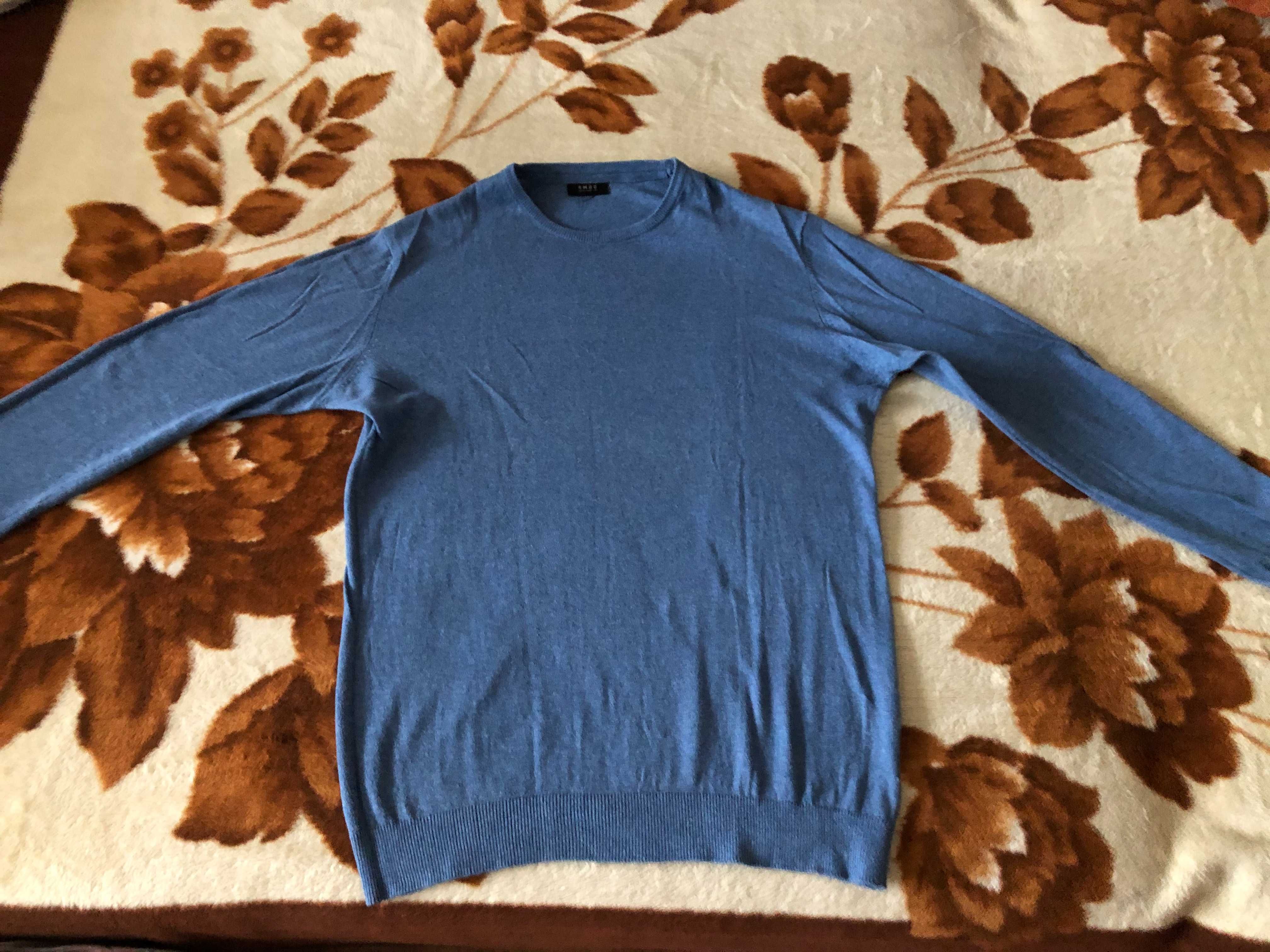 Jasnoniebieski sweter męski (rozm. XL/XXL) - okazja!