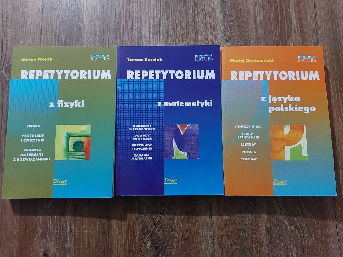 Zestaw repetytorium fizyka, matematyka, polski SKRYPT