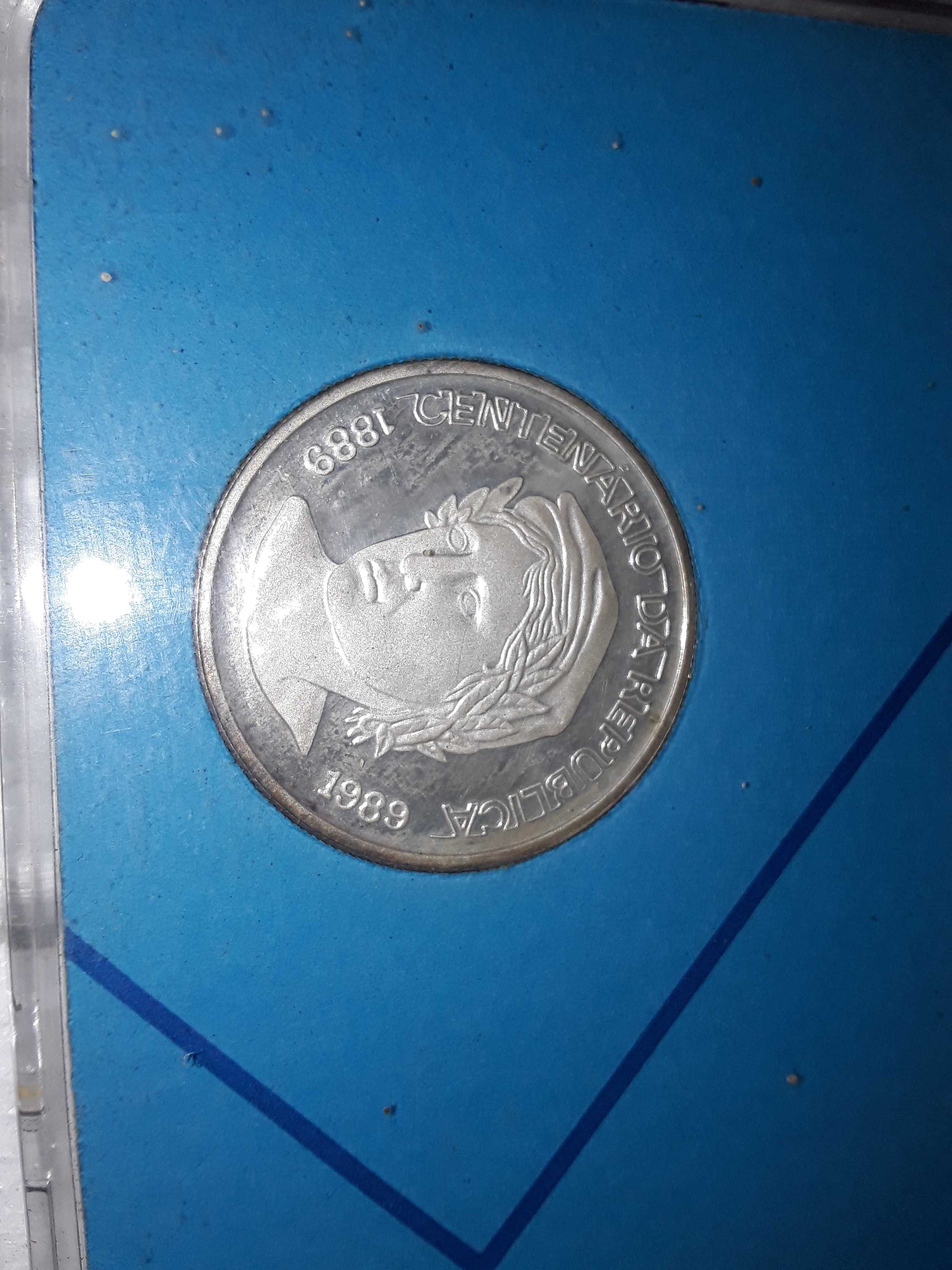 Brasil moeda 200 cruzados prata 999 proof