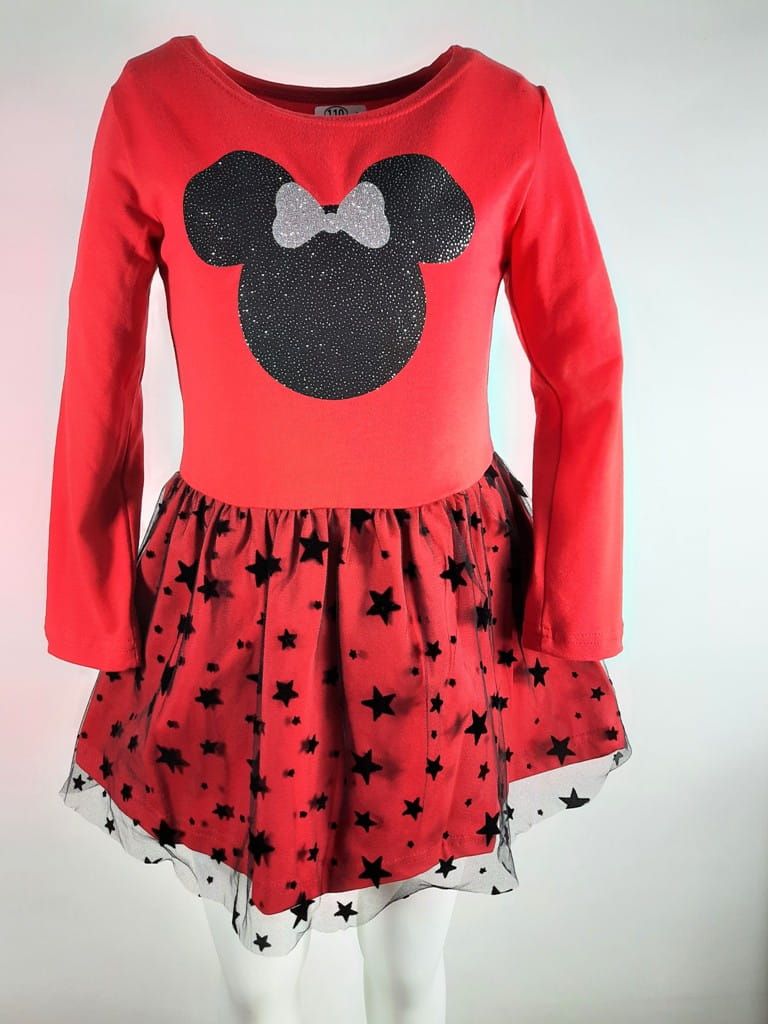 Bawełniana sukienka z tiulem dla dziewczynki Minnie 86cm