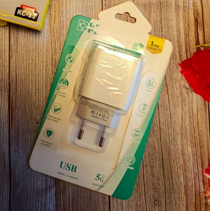 Зарядний пристрій мережевий адаптер блок живлення type c