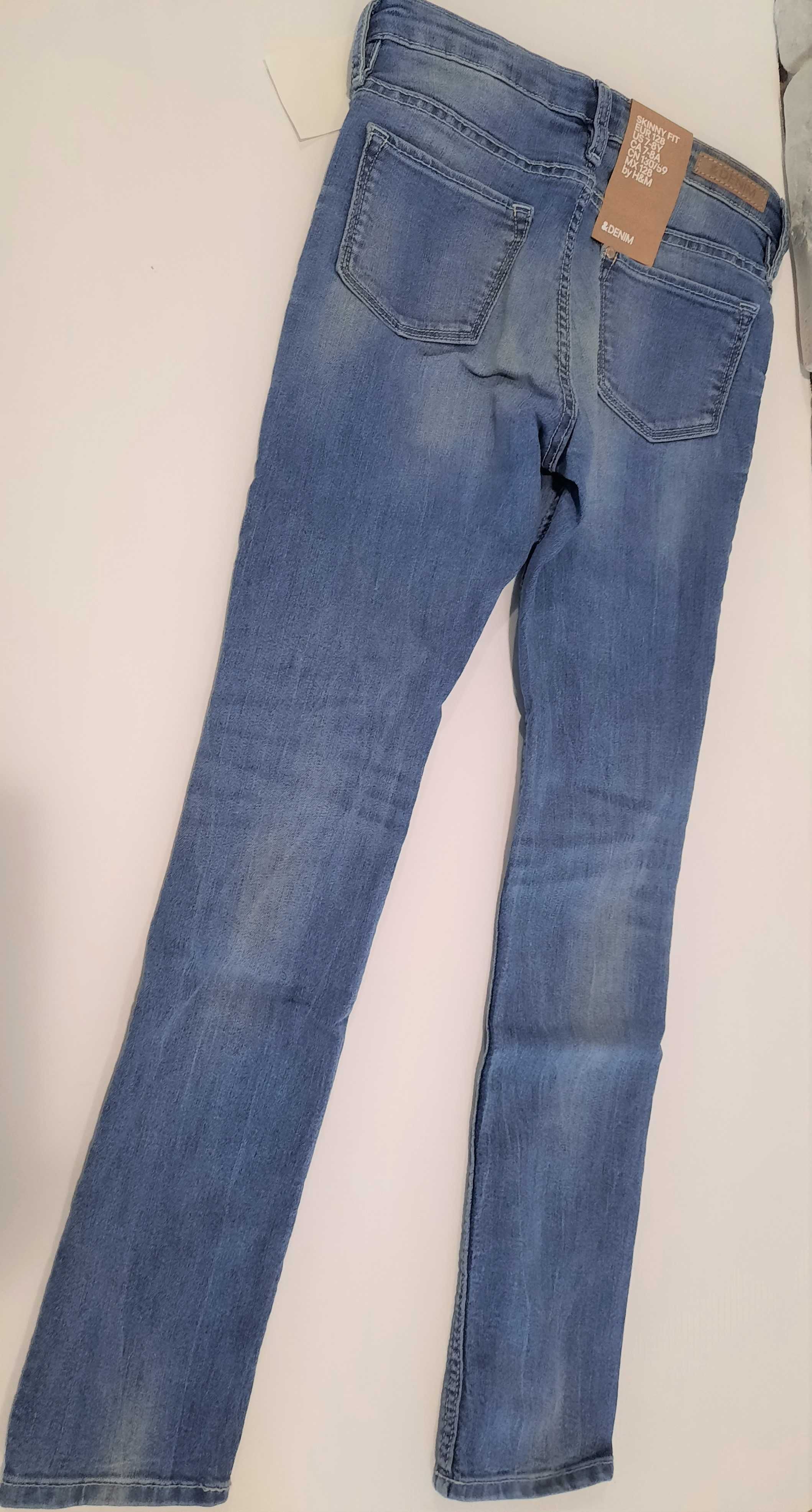 Dżinsy Skinny Fit roz 128 H&M jeansy spodnie dżinsowe jeansowe rurki