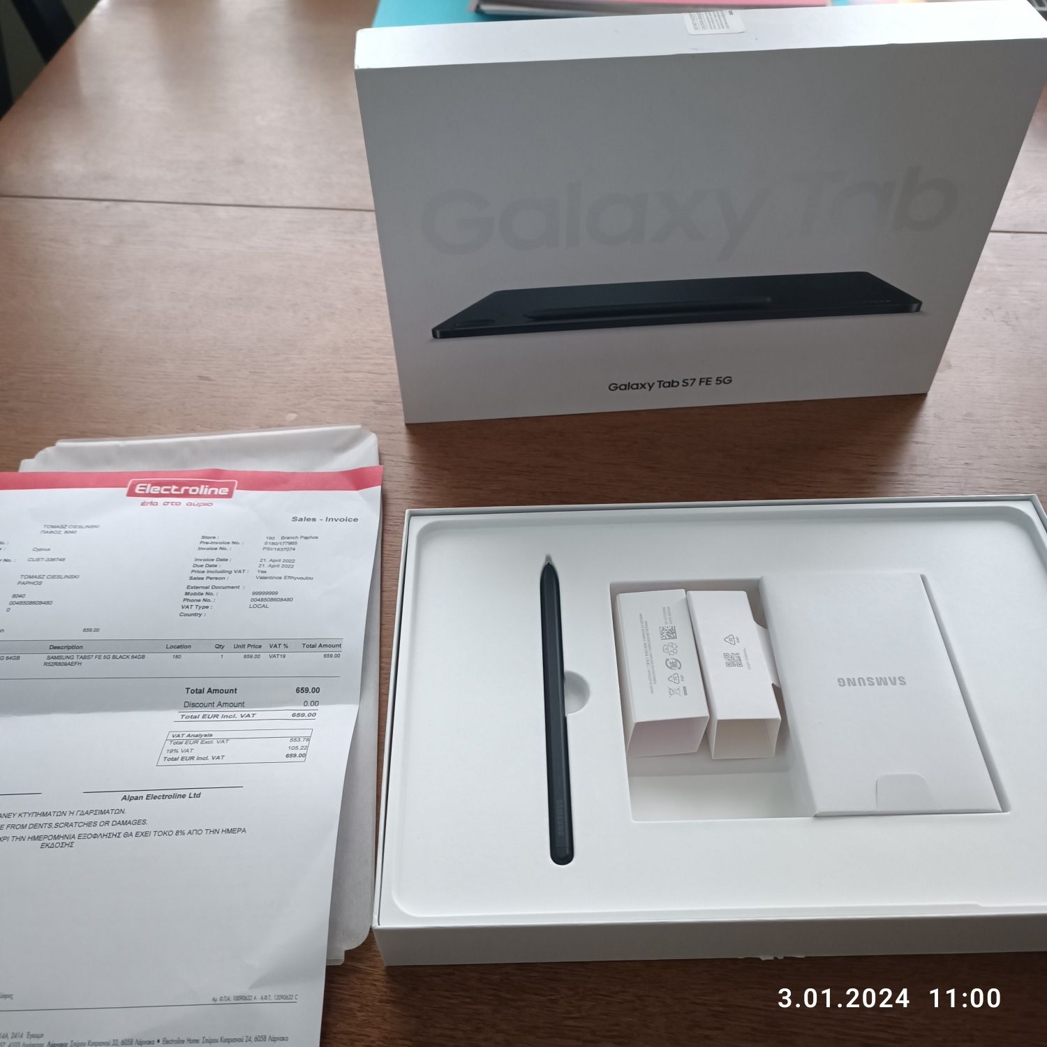 Samsung Galaxy tab S7 fe 64gb 5g + etui