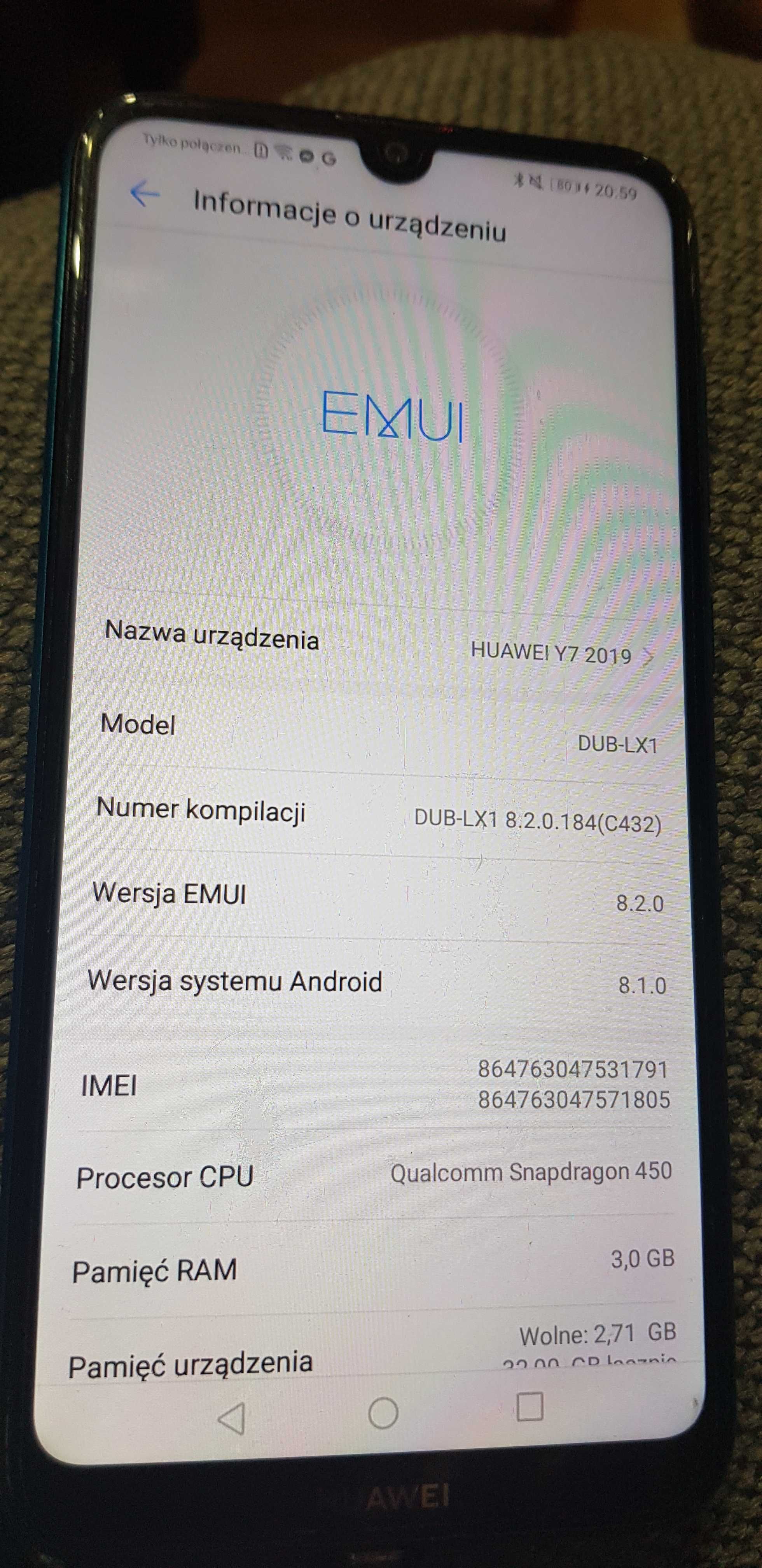Huawei Y7 2019  smartfon.