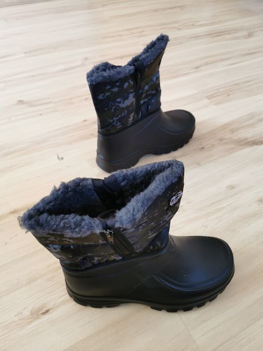 Kalosze Ocieplane Męskie Wysokie Zimowe Śniegowce